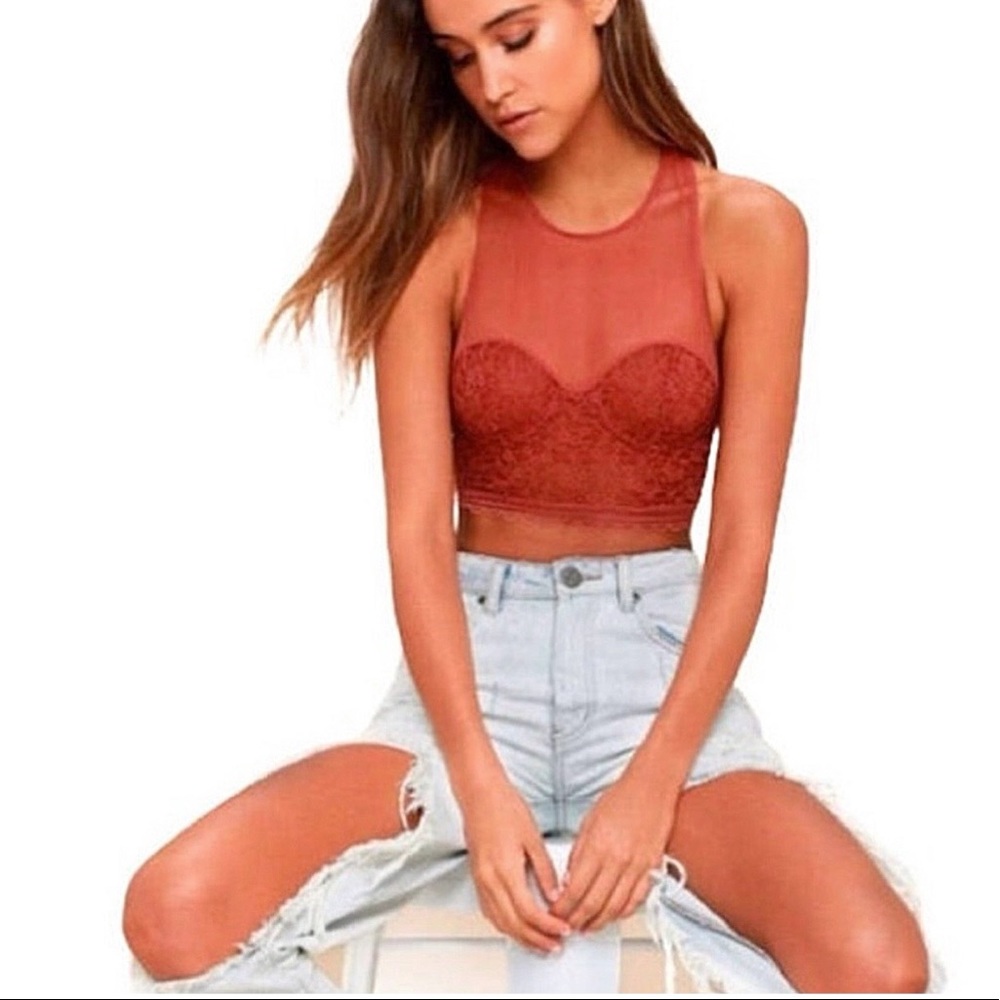 NWT Free People Stay With Me Adobe Bralette